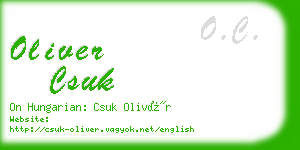 oliver csuk business card